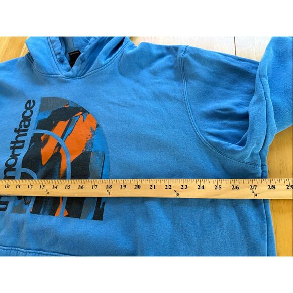 The North Face Men’s XXL Blue Graphic Half Dome Hoodie – Cotton Blend, - Picture 6 of 9